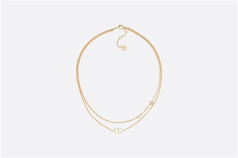 dior cd necklace gold|petit cd double necklace.